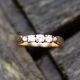 Vintage 18k gouden ring met 5 briljanten