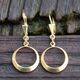 Vintage 14k gouden oorhangers cirkel