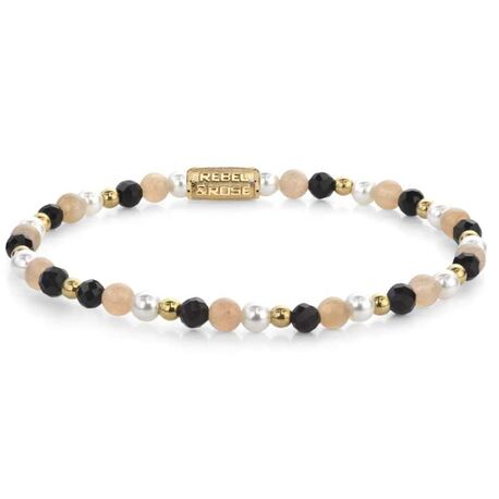 Rebel & Rose armband Black Glam Rocks Party 4 mm