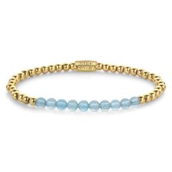 Rebel & Rose armband Blue Sky meets Yellow Gold 4 mm
