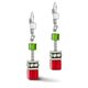 COEUR DE LION oorbellen 4023-20-0305 GeoCUBE Iconic red-green