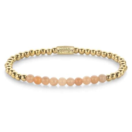 Rebel & Rose armband Sunstone meets Yellow Gold 4 mm