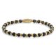 Rebel & Rose armband Mix Glass Rocks Black Leopard Gold 4 mm