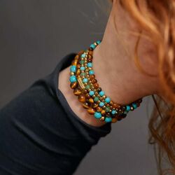 Rebel & Rose armband Blue Green Adventure 4 mm