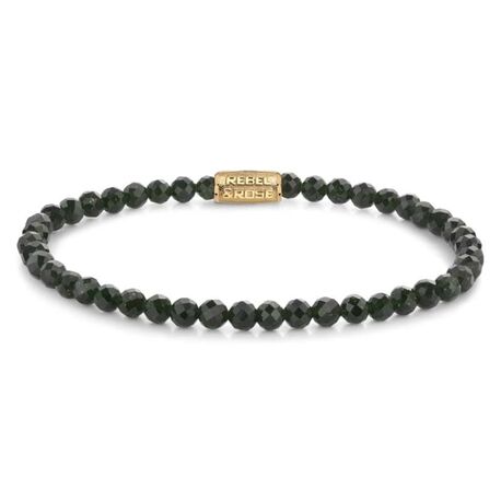 Rebel & Rose armband Green Glam Rocks Gold 4 mm
