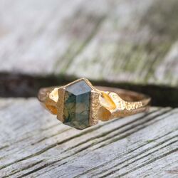 Gouden Lapponia ring Forest Crystal mosagaat