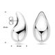 Grote zilveren oorknoppen druppel 3,9 cm