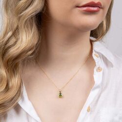 Elements 9 krt hanger druppel peridot