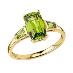 Elements Gold 9k ring Trilogy peridot