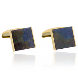 Vintage gouden manchetknopen met Labradoriet