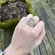 Gouden ring met rutielkwarts en 0.90 crt diamant indiagem