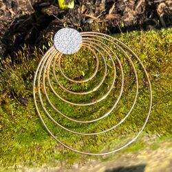 Vintage 18k gouden hanger met diamant 0.96ct
