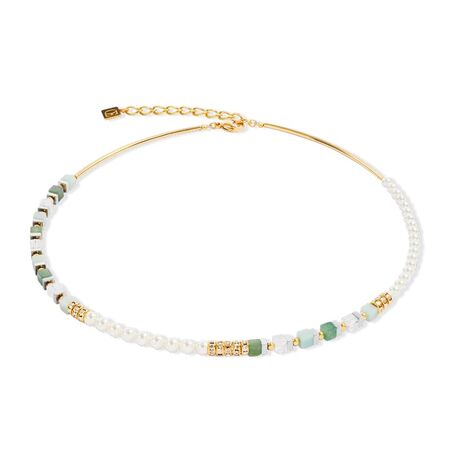 COEUR DE LION collier 4354-10-0500 Precious Fusion Offset gold green