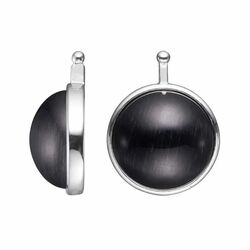 Heide Heinzendorff aanhangers zwart Cat Eye E97 kleur 95 zilver