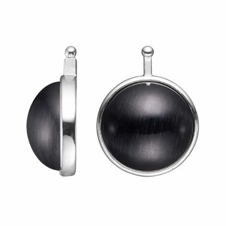 Heide Heinzendorff aanhangers zwart Cat Eye E97 kleur 95 zilver