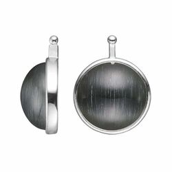Heide Heinzendorff aanhangers Cat Eye grijs E97 kleur 91 verguld zilver