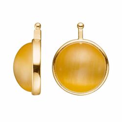 Heide Heinzendorff aanhangers Cat Eye geel E97 kleur 66 verguld zilver