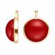 Heide Heinzendorff aanhangers Cat Eye rood E97 kleur 50 verguld zilver