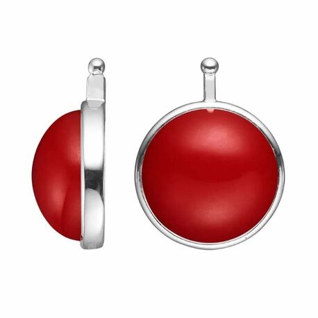 Heide Heinzendorff aanhangers Cat Eye rood E97 kleur 50 zilver