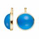 Heide Heinzendorff aanhangers Cat Eye blauw E97 verguld zilver