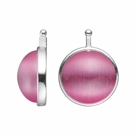 Heide Heinzendorff aanhangers roze Cat Eye E97 kleur 11 zilver