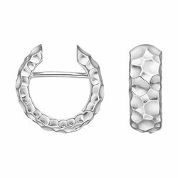 Heide Heinzendorff zilveren creolen gehamerd