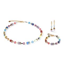 COEUR DE LION armband 2838-30-1516 GeoCUBE Iconic Festive gold-multicolor