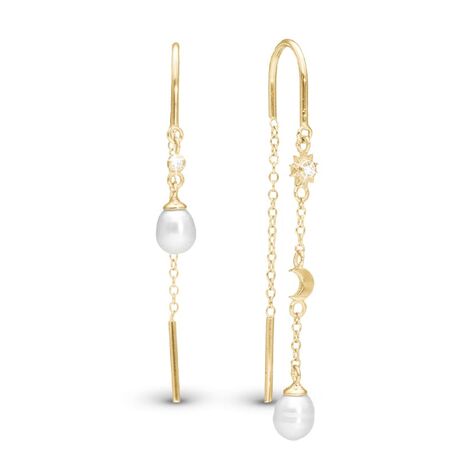 Christina vergulde oorbellen Day & Night 670-G82