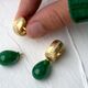 Heide Heinzendorff groene druppelaanhangers E5