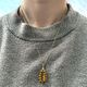 Vintage bicolor 14k gouden hanger citrien