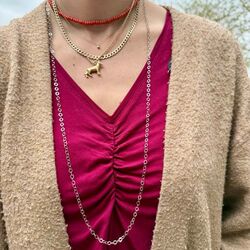 Zilveren ketting platte schakels 92 cm MY iMenso 