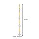 Excellent Jewelry gouden smalle lange vertikale hanger zirkonia