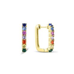 MY iMenso Creoli vergulde oorringen Piazza rainbow