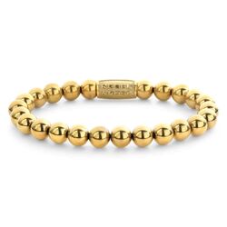Rebel & Rose armband Yellow Gold Rocks 8 mm RR-80115-G