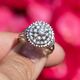 Vintage 18k witgouden rozet ring met diamanten