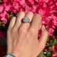 Vintage 18k witgouden rozet ring met diamanten