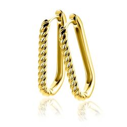 ZINZI vergulde paperclip oorringen gedraaid ZIO2692G