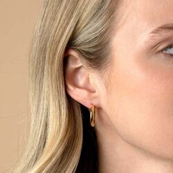 ZINZI vergulde oorringen half rond ZIO2602G