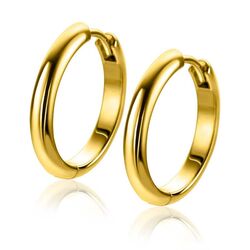 ZINZI vergulde oorringen half rond ZIO2602G