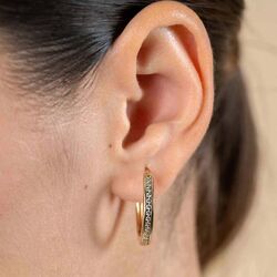 ZINZI verguld zilveren creolen zirkonia 24 mm Zio192Y