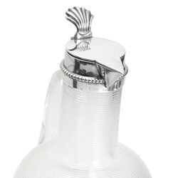 Draadglas karaf met zilver montuur gemaakt rond 1900