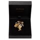 18 krt gouden bloemenmand broche 50er jaren smaragd robijn saffier