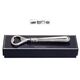 Flesopener zilver heft model Parelrand, graveerbaar
