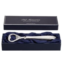 Flesopener zilver heft model Puntfilet, graveerbaar