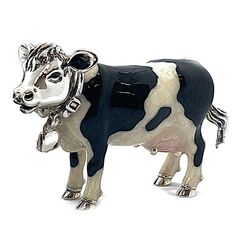 Saturno zilveren koe met bel