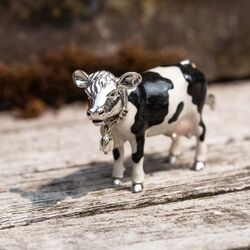 Saturno zilveren koe met bel
