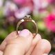 Vintage 18krt gouden slangenring 0.30crt diamant