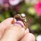 Vintage 18krt gouden slangenring 0.30crt diamant