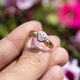 Vintage 18krt gouden slangenring 0.30crt diamant