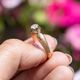 Vintage 18krt gouden slangenring 0.30crt diamant